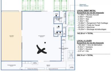 Location Local commercial 206m&sup2; Rivière Salée