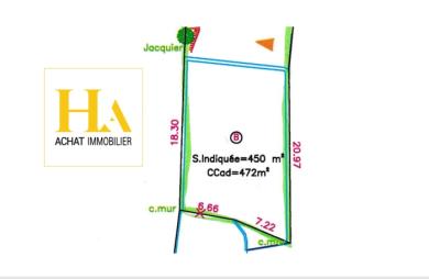 Vente Terrain 450m² Sainte Anne