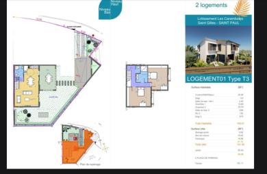 Vente Maison 100.41m&sup2; 3 pièces Saint Gilles les Bains