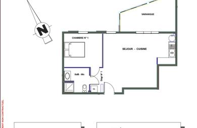 Vente Appartement 63m&sup2; 2 pièces Saint Joseph