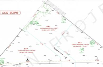 Vente Terrain 343m&sup2; Saint Joseph