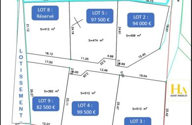 Vente Terrain 474m² Sainte Rose