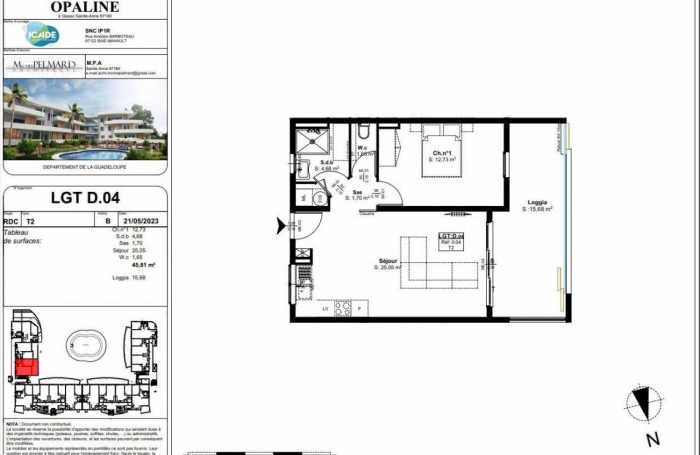 Vente Maison 45.81m&sup2; 2 pi&#232;ces Sainte Anne