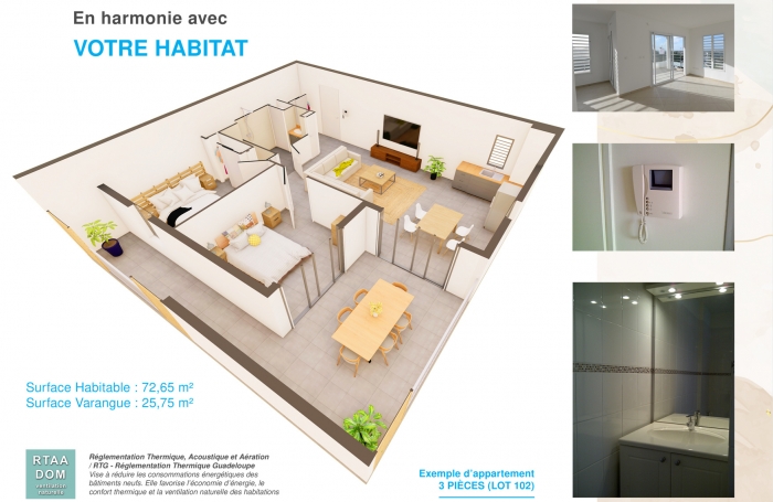 Appartement 3 pièces soigné - avec jardin privatif