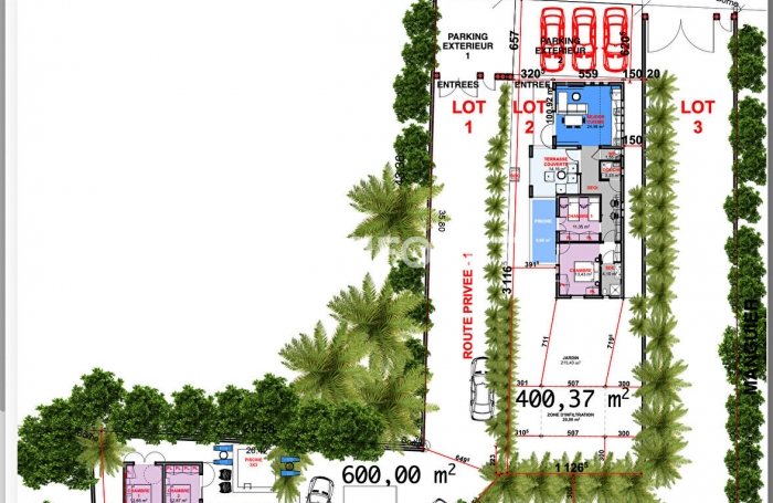 Vente Terrain 400m² Sainte Anne