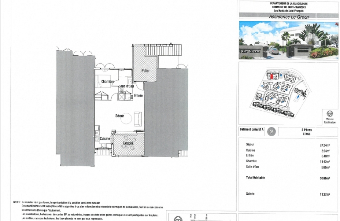 Appartement T2 neuf non meublé avec belle vue mer dans une petite résidence de standing avec piscine.