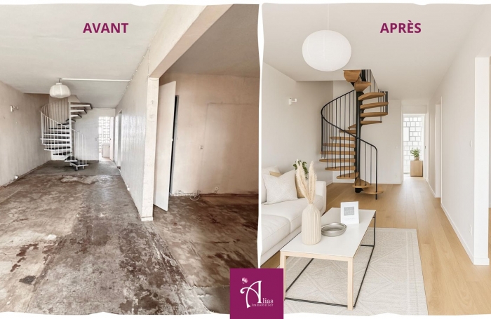 A VENDRE T5 DUPLEX de 98 m2 &agrave; RENOVER - Tour Anquetil 4 - LES ABYMES