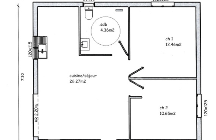Location Maison 54m&sup2; 3 pièces Gourbeyre