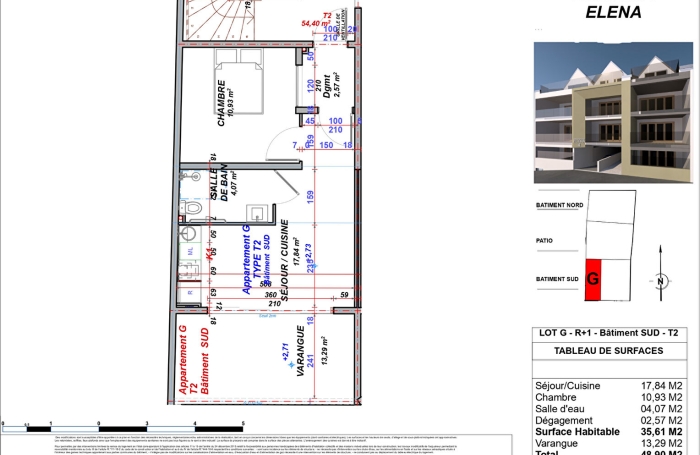 Vente Appartement 48.9m&sup2; 2 pi&egrave;ces Gosier