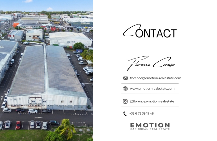 Bureaux / Entrep&ocirc;t 300 m2 divisibles &agrave; Baie-Mahault Jarry ( Guadeloupe)