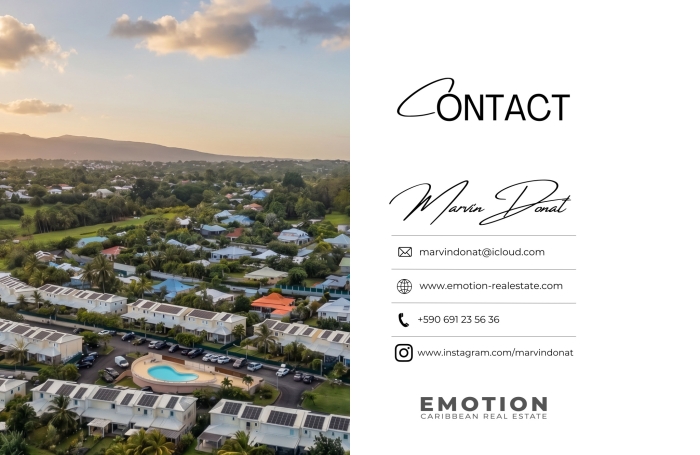 Maison Mitoyenne T3 Bis - 2 chambres + 32 m2 de terrasse + 58 m2 de jardin - Baie Mahault - Biglette