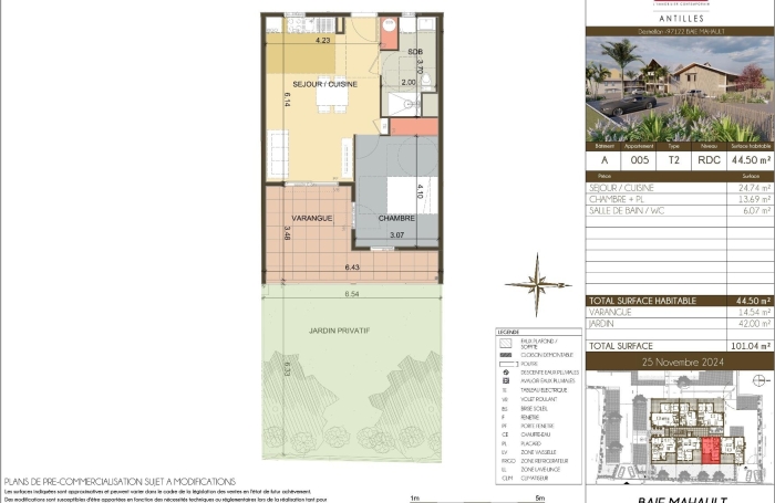 Bel appartement 2 pi&egrave;ces - Jardin privatif