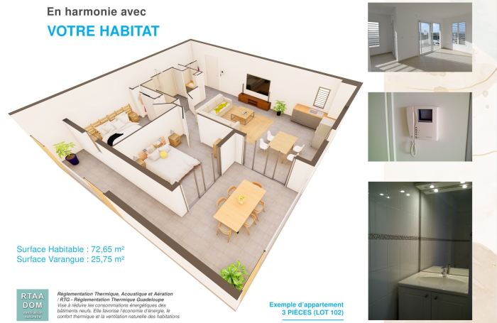 Bel appartement 2 pi&egrave;ces neuf - Adresse recherch&eacute;e
