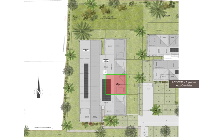 Appartement 3 pi&egrave;ces dans la r&eacute;sidence