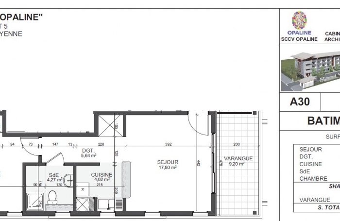 Vente Appartement 45.3m&sup2; 2 pi&#232;ces Cayenne