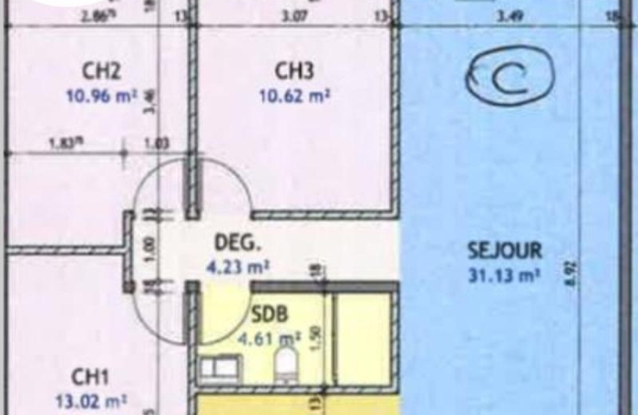 Location Appartement 82.63m&sup2; 4 pièces Kourou