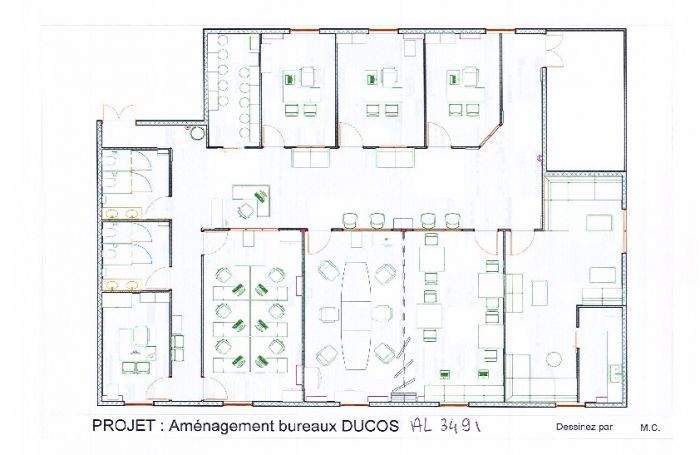 Location Bureaux 300m² Ducos
