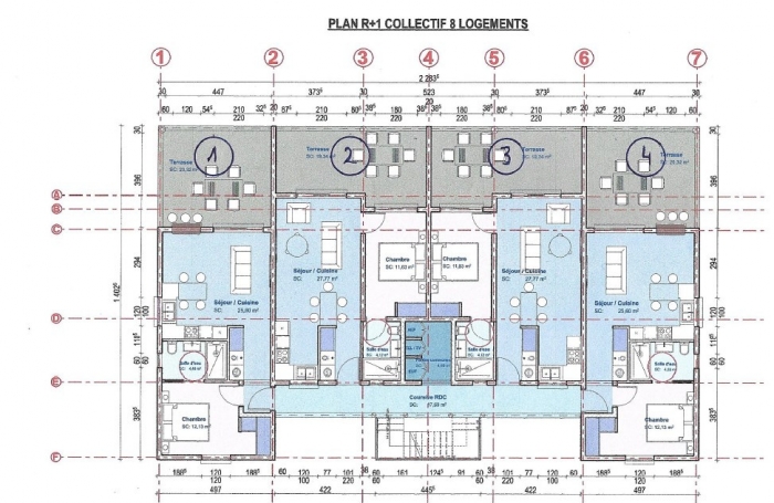VEFA: F2 avec terrasse et petite vue mer