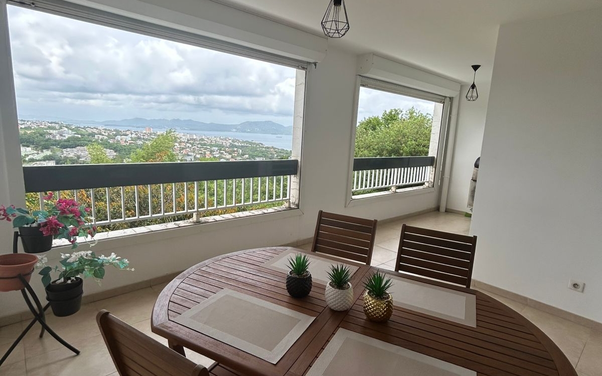 Schœlcher T2 Meublé avec Grande Terrasse, Parking et Cave