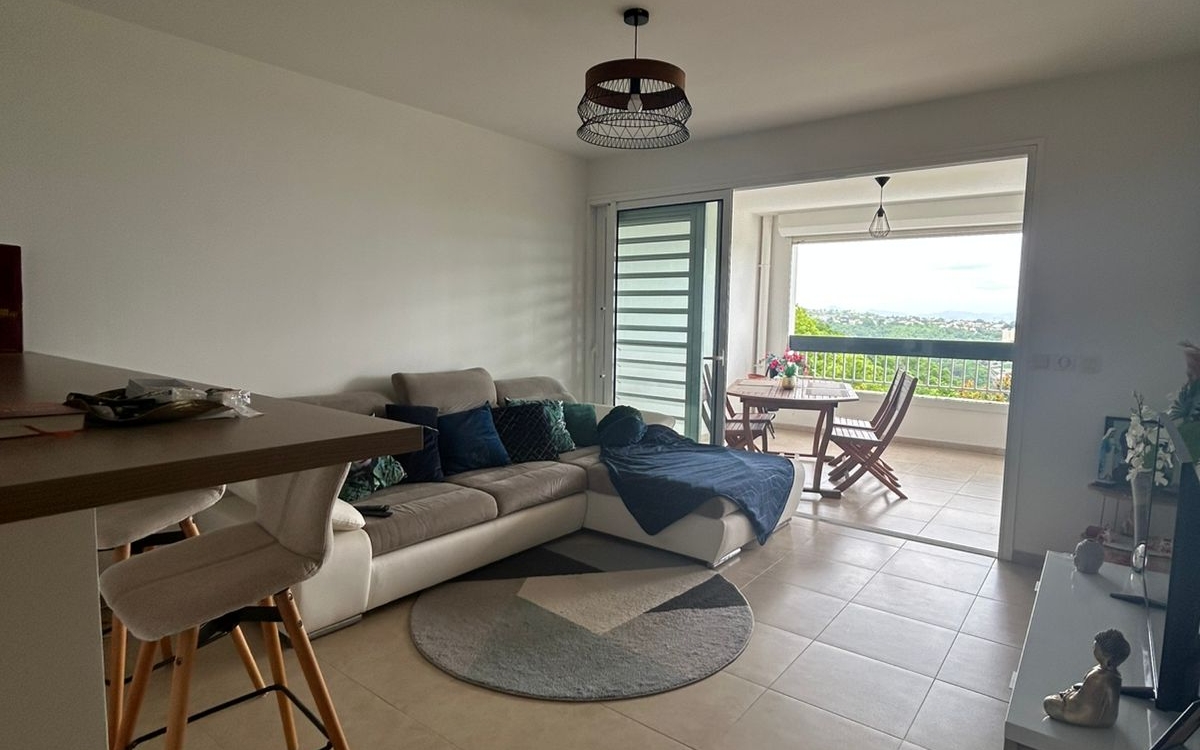 Schœlcher T2 Meublé avec Grande Terrasse, Parking et Cave