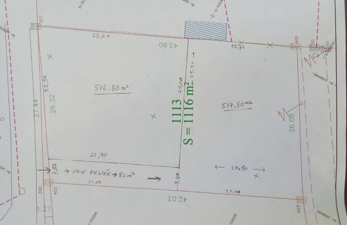 Pointe Faula parcelle 599M2 de plain-pied
