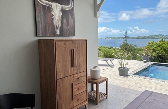 Villa F5 r&eacute;cente meubl&eacute;e avec piscine et vue mer exceptionnelle - LE ROBERT