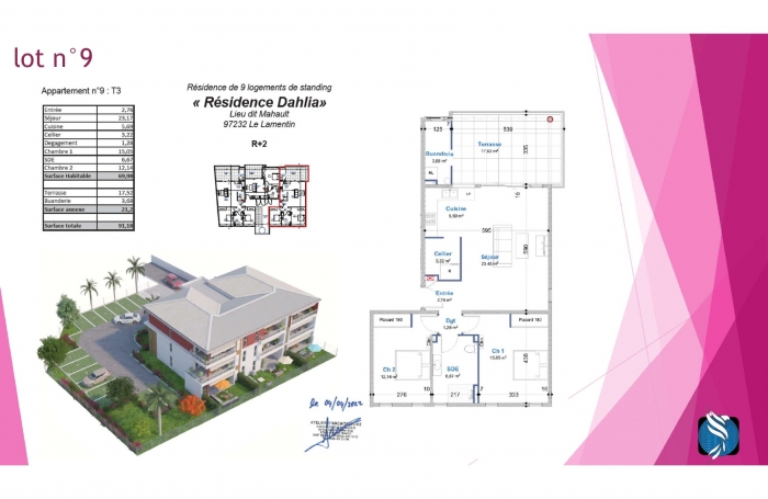 Appartement T3 neuf quartier Mahault