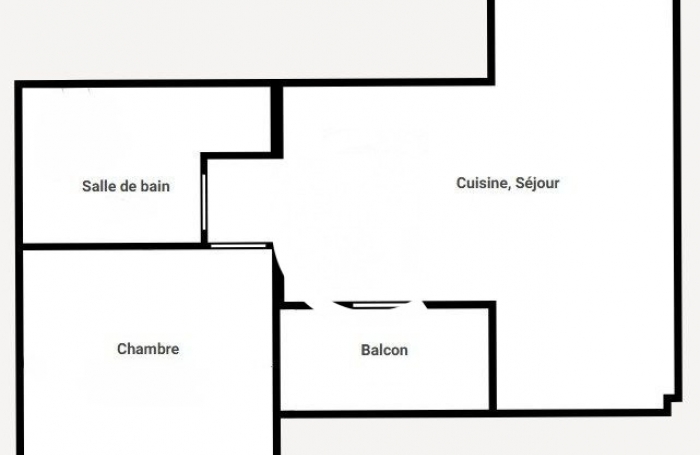 Vente Appartement 43.00m&sup2; 2 pièces Saint-Joseph