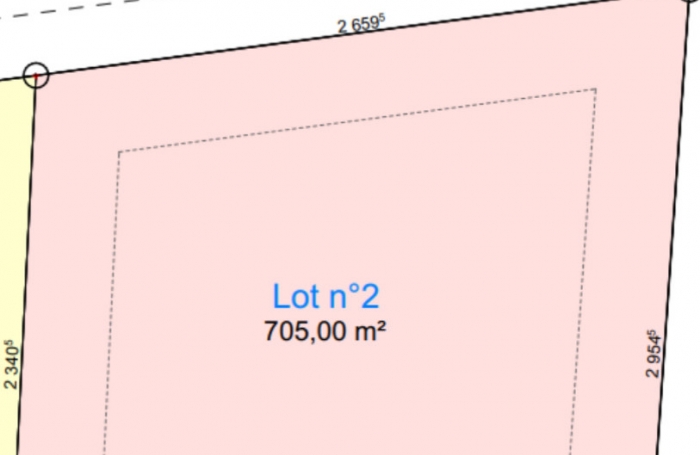 Terrain à bâtir de 705 m2 FRANCOIS