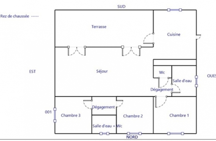 Vente Maison 86m&sup2; 4 pièces Saint Pierre