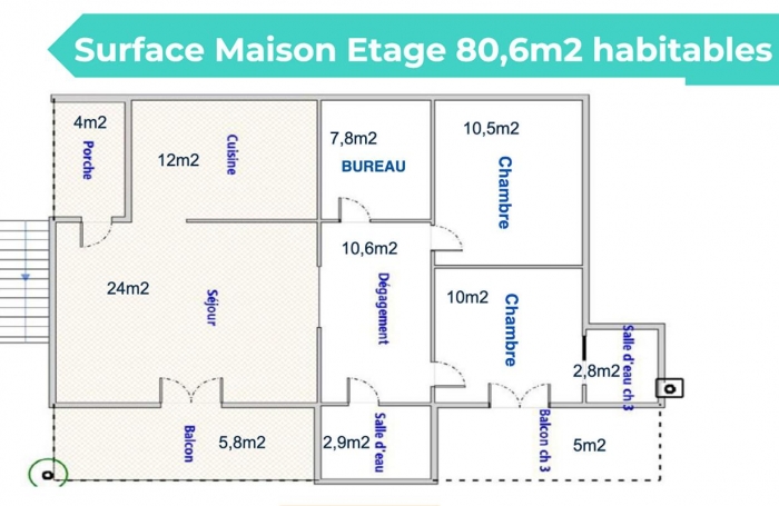 Vente Maison 126m&sup2; 8 pièces Le Fran&ccedil;ois
