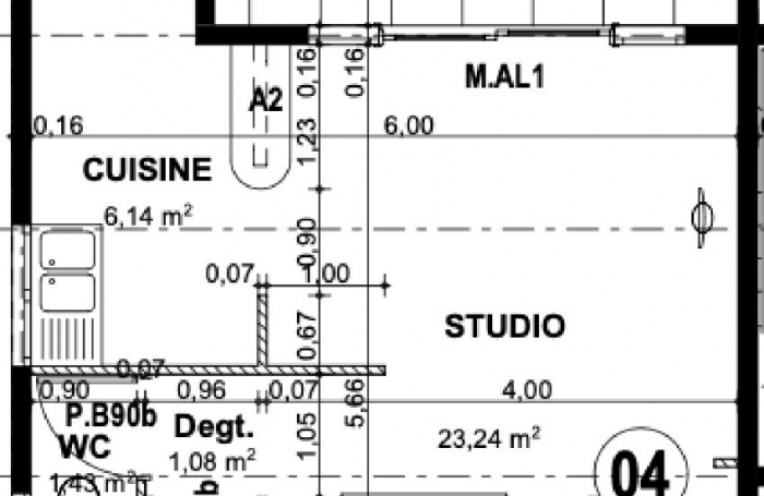Location Appartement 35.4m&sup2; 1 pi&egrave;ce Le Lamentin