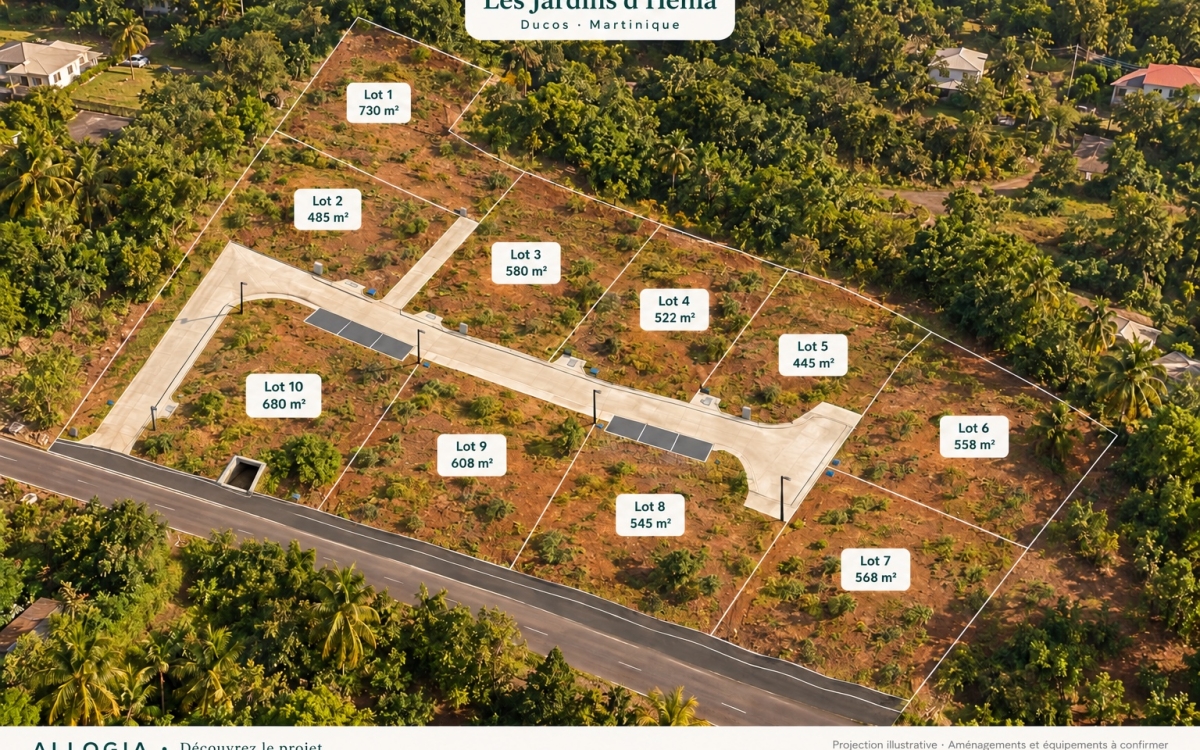Ducos &mdash; Les Jardins d&rsquo;Henia &mdash; Lot 05 &mdash; 445 m&sup2;