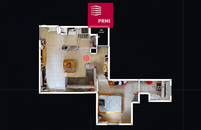 Vente Appartement 47.35m&sup2; 2 pi&egrave;ces La Possession