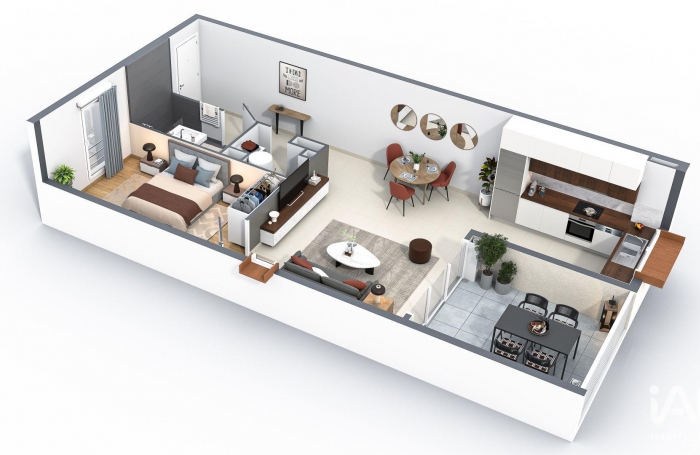 Vente Appartement 67m&sup2; 2 pièces Piton Saint Leu