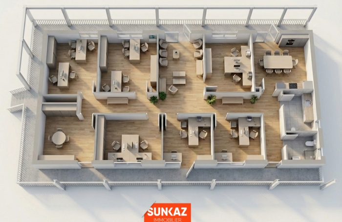 Location Local commercial 200m&sup2; 2 pi&egrave;ces Saint Louis