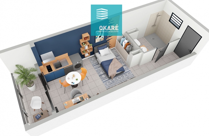 Vente Appartement 22.95m&sup2; 1 pi&egrave;ce Le Tampon