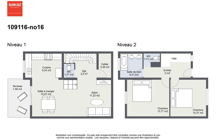 Vente Maison 82.72m&sup2; 3 pi&egrave;ces Etang-Sale