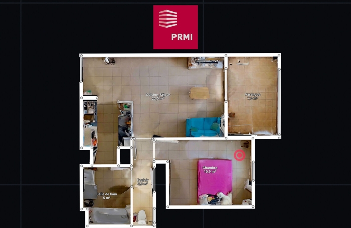 Vente Appartement 51m&sup2; 2 pi&egrave;ces La Possession