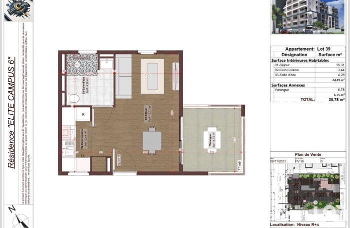 Vente Appartement 28m&sup2; 1 pièce Le Tampon