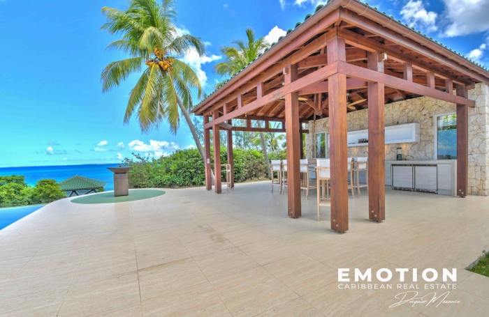 Propri&eacute;t&eacute; exclusive aux Terres Basses - Villa de 6 chambres vue mer avec une piscine d'eau naturelle